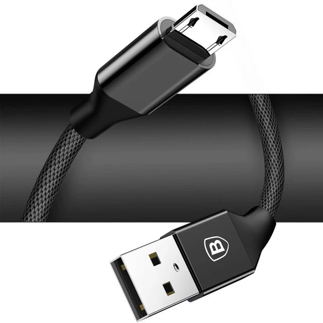 Кабель Baseus Yiven micro USB to USB-A 2A 1.5m Black (CAMYW-B01)