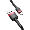 Кабель Baseus Cafule USB-A to USB-C 2m Black/Red (CATKLF-C91)