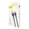 Кабель Baseus Cafule USB-A to USB-C 2m Black/Red (CATKLF-C91)