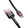 Кабель Baseus Cafule USB-A to Micro-USB 2m Black/Red (CAMKLF-C91)