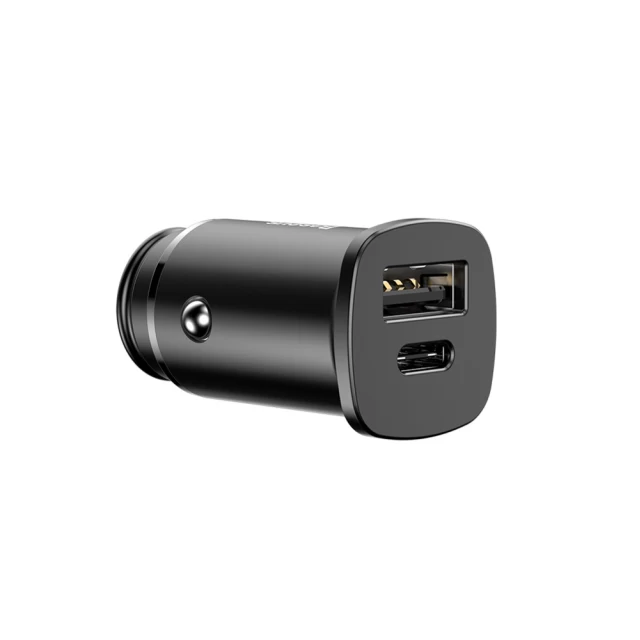 Автомобільний зарядний пристрій Baseus Square Metal 30W USB-A/USB-C Black (CCALL-AS01)