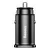Автомобильное зарядное устройство Baseus Square Metal 30W 2xUSB-A Black (CCALL-DS01)