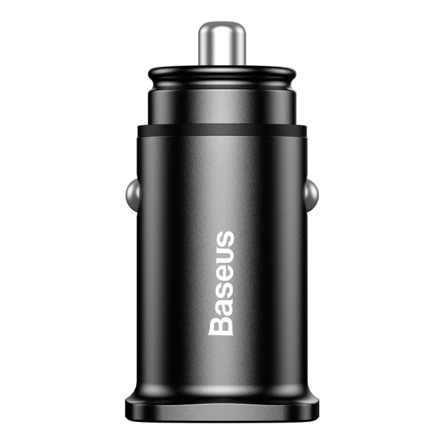 Автомобильное зарядное устройство Baseus Square Metal 30W 2xUSB-A Black (CCALL-DS01)
