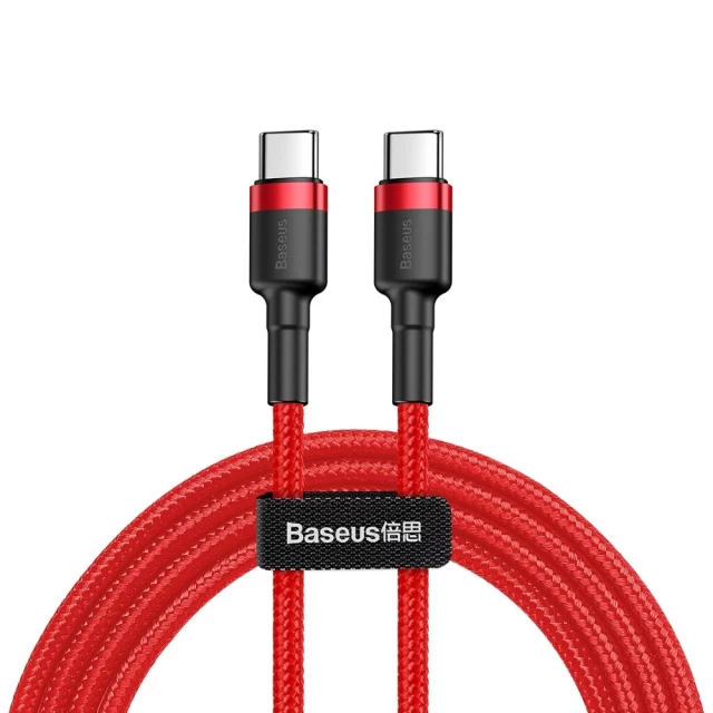 Кабель Baseus Cafule USB-C to USB-C 2m Red (CATKLF-H09)