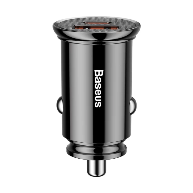 Автомобильное зарядное устройство Baseus Circular Plastic 30W USB-A/USB-C Black (CCALL-YS01)