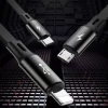 Кабель Baseus Golden Loop 3-in-1 USB-A to USB-C/Lightning/Micro-USB 1.2m Black (CAMLT-JH01)