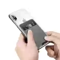 Чохол-гаманець Baseus Back Stick Silicone Card Bag для iPhone Dark Grey (ACKD-A0G)