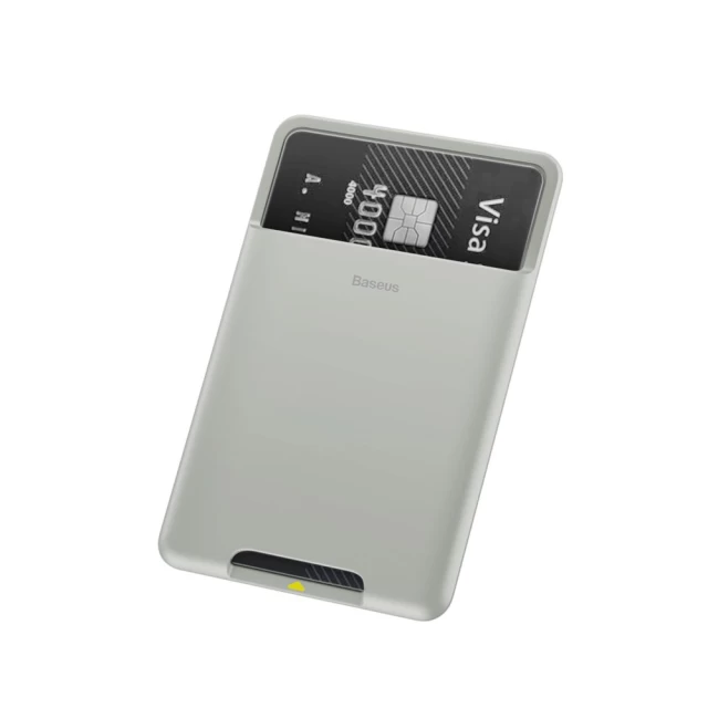 Чохол-гаманець Baseus Back Stick Silicone Card Bag для iPhone Grey (ACKD-B0G)