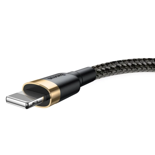 Кабель Baseus Cafule USB-A to Lightning 3m Black/Gold (CALKLF-RV1)