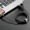 Кабель Baseus Cafule USB-A to Lightning 3m Black/Gold (CALKLF-RV1)