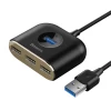 USB-хаб Baseus Square round 4-in-1 USB-C to x4USB-A 1m Black (CAHUB-AY01)