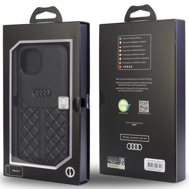 Чохол Audi Genuine Leather для iPhone 12 | 12 Pro Black (AU-TPUPCIP12P-Q8/D1-BK)