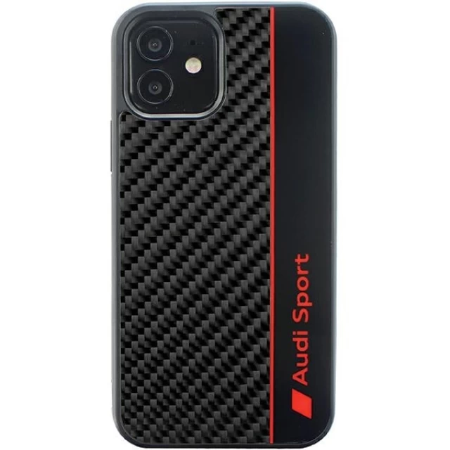 Чохол Audi Carbon Fiber Stripe для iPhone 12 | 12 Pro Black (AUS-TPUPCIP12P-R8/D1-BK)