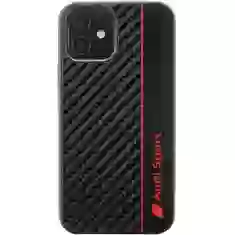 Чехол Audi Carbon Fiber Stripe для iPhone 12 | 12 Pro Black (AUS-TPUPCIP12P-R8/D1-BK)