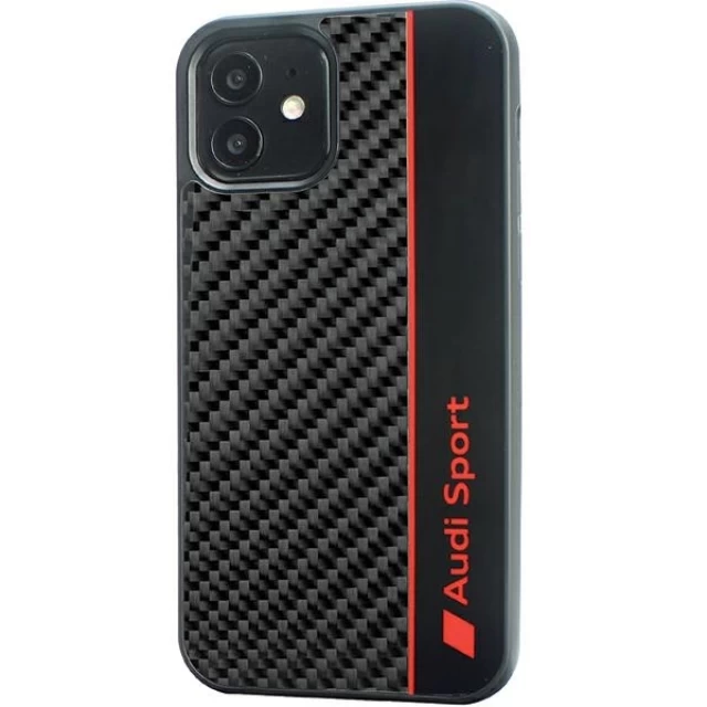 Чохол Audi Carbon Fiber Stripe для iPhone 12 | 12 Pro Black (AUS-TPUPCIP12P-R8/D1-BK)