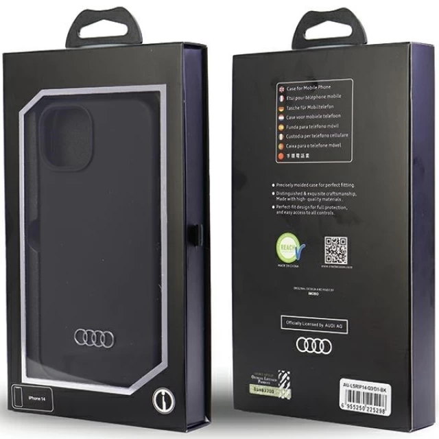 Чохол Audi Silicone Case для iPhone 14 Black (AU-LSRIP14-Q3/D1-BK)