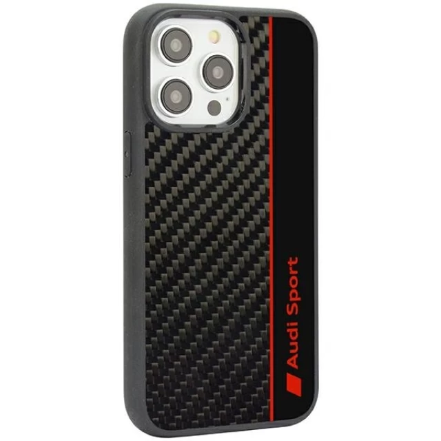 Чохол Audi Carbon Fiber Stripe для iPhone 14 Pro Max Black (AUS-TPUPCIP14PM-R8/D1-BK)