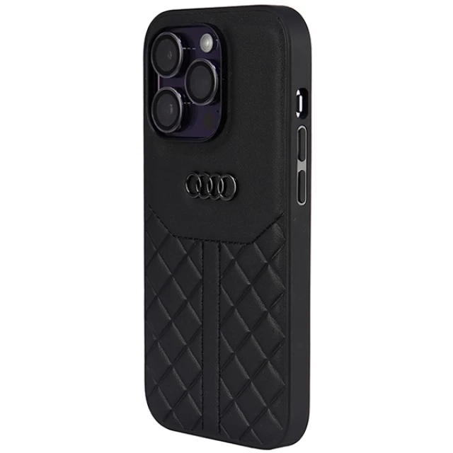 Чохол Audi Genuine Leather для iPhone 14 Pro Black (AU-TPUPCIP14P-Q8/D1-BK)