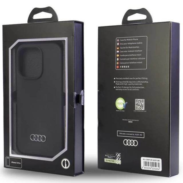 Чохол Audi Silicone Case для iPhone 13 Pro Black (AU-LSRIP13P-Q3/D1-BK)