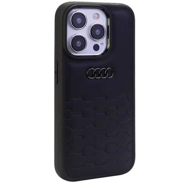 Чохол Audi GT Synthetic Leather для iPhone 15 Pro Black (AU-TPUPCIP15P-GT/D2-BK)