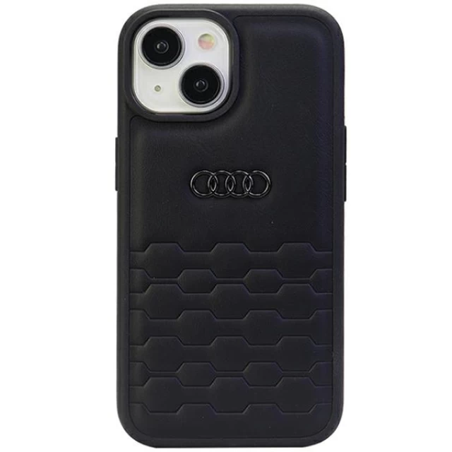 Чохол Audi GT Synthetic Leather для iPhone 15 Plus Black (AU-TPUPCIP15M-GT/D2-BK)