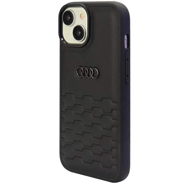 Чохол Audi GT Synthetic Leather для iPhone 15 Plus Black (AU-TPUPCIP15M-GT/D2-BK)