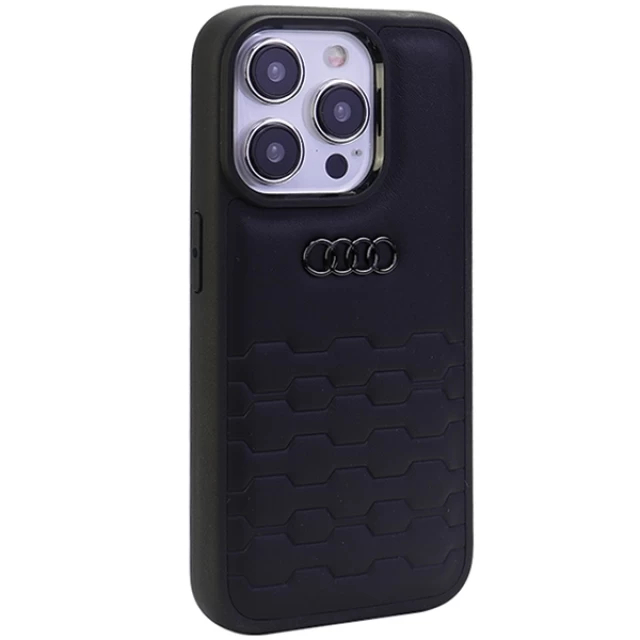 Чохол Audi GT Synthetic Leather для iPhone 15 Pro Max Black (AU-TPUPCIP15PM-GT/D2-BK)