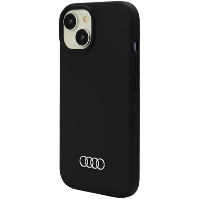 Чохол Audi Silicone Case для iPhone 15 Black (AU-LSRIP15-Q3/D1-BK)