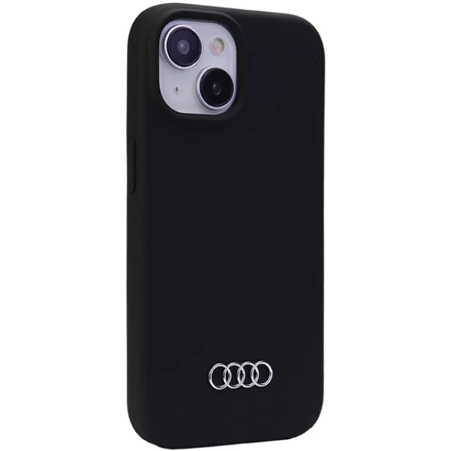 Чохол Audi Silicone Case для iPhone 15 Plus Black (AU-LSRIP15M-Q3/D1-BK)