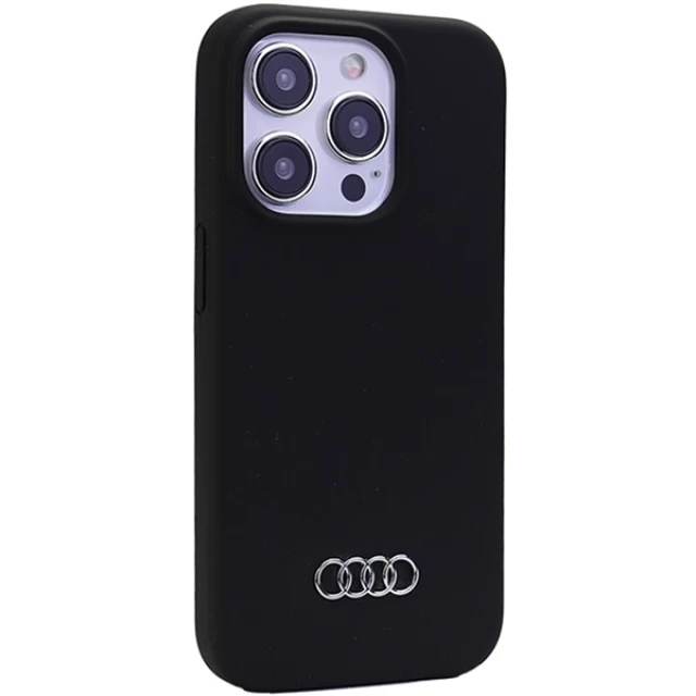 Чохол Audi Silicone Case для iPhone 15 Pro Max Black (AU-LSRIP15PM-Q3/D1-BK)