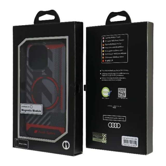 Чехол Audi IML Sport для iPhone 13 Pro | 13 Black with MagSafe (AU-IMLMIP13P-RSQ/D2-BK)