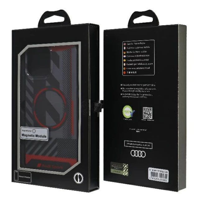 Чехол Audi IML Sport для iPhone 13 Pro Max Black with MagSafe (AU-IMLMIP13PM-RSQ/D2-BK)