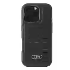 Чехол Audi Synthetic Leather для iPhone 16 Pro Black with MagSafe (AU-TPUPCMIP16P-GT/D3-BK)