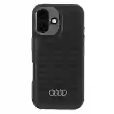 Чехол Audi Synthetic Leather для iPhone 16 Plus Black with MagSafe (AU-TPUPCMIP16M-GT/D3-BK)