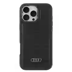 Чехол Audi Synthetic Leather для iPhone 16 Pro Max Black with MagSafe (AU-TPUPCMIP16PM-GT/D3-BK)