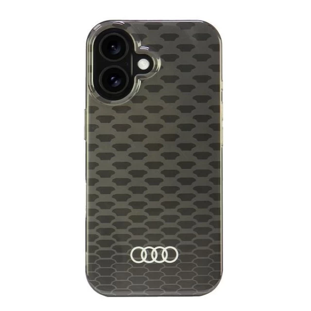 Чехол Audi IML Stitching Pattern для iPhone 16 Black with MagSafe (AU-IMLMIP16-Q5/D3-BK)