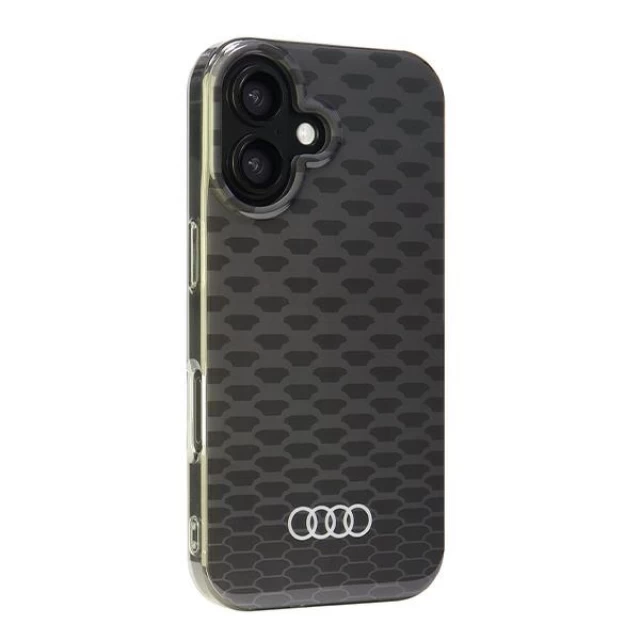 Чехол Audi IML Stitching Pattern для iPhone 16 Black with MagSafe (AU-IMLMIP16-Q5/D3-BK)