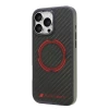 Чехол Audi Carbon Fiber Sport Red Circle для iPhone 16 Pro Max Black with MagSafe (AUS-TPUPCMIP16PM-RSQ/D5-BK)