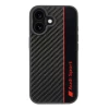 Чехол Audi Carbon Fiber Stripe для iPhone 16 Black (AUS-TPUPCIP16-R8/D1-BK)