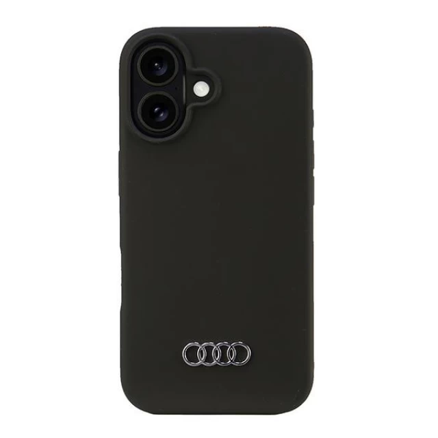 Чехол Audi Silicone Case для iPhone 16 Black (AU-LSRIP16-Q3/D1-BK)