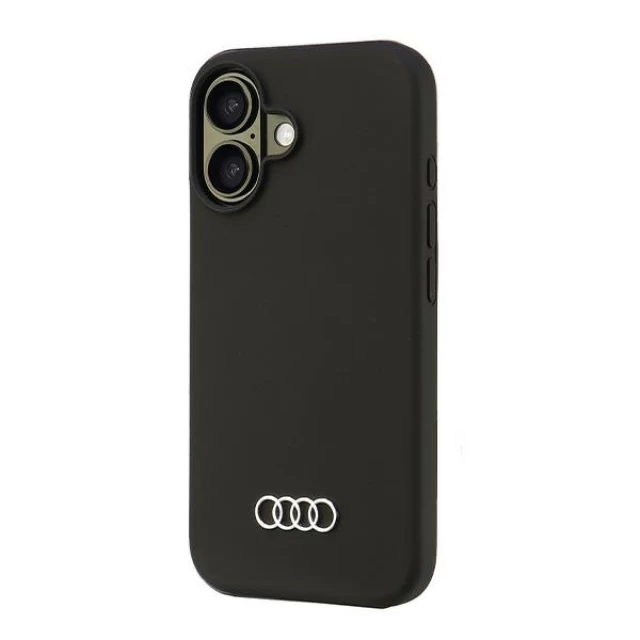 Чехол Audi Silicone Case для iPhone 16 Black (AU-LSRIP16-Q3/D1-BK)