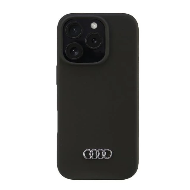 Чохол Audi Silicone Case для iPhone 16 Pro Black (AU-LSRIP16P-Q3/D1-BK)