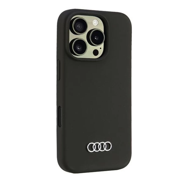 Чохол Audi Silicone Case для iPhone 16 Pro Black (AU-LSRIP16P-Q3/D1-BK)