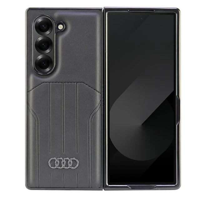 Чохол Audi Synthetic Leather для Samsung Galaxy Fold6 (F956) Black with MagSafe (AU-TPUPCMFold6-Q5/D1-BK)