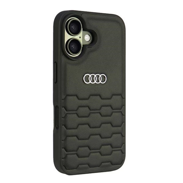 Чехол Audi GT Synthetic Leather для iPhone 16 Black (AU-TPUPCIP16-GT/D2-BK)