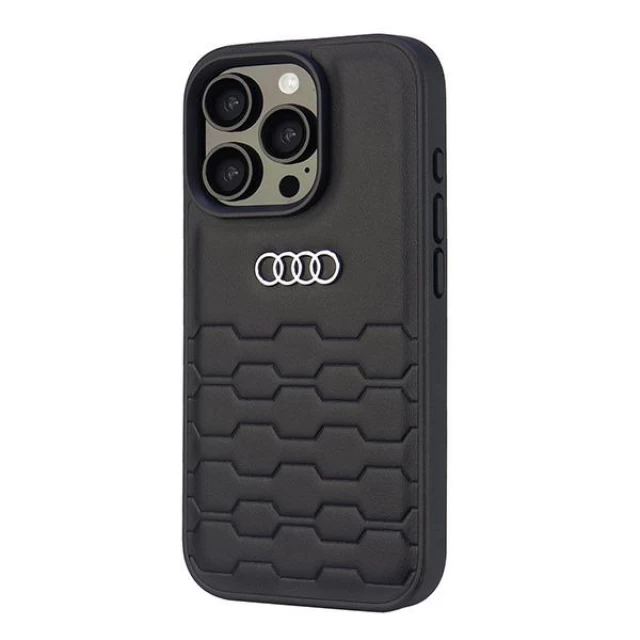 Чехол Audi GT Synthetic Leather для iPhone 16 Pro Black (AU-TPUPCIP16P-GT/D2-BK)