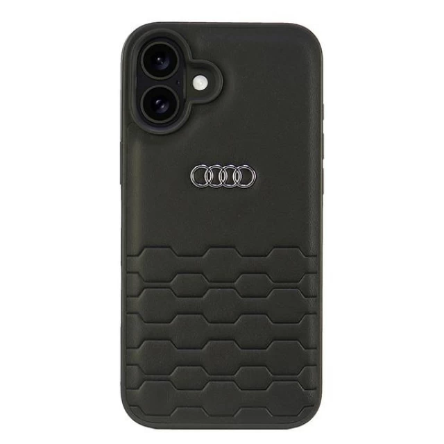 Чохол Audi GT Synthetic Leather для iPhone 16 Plus Black (AU-TPUPCIP16M-GT/D2-BK)