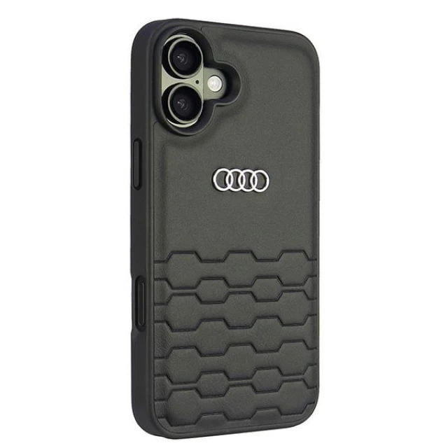 Чохол Audi GT Synthetic Leather для iPhone 16 Plus Black (AU-TPUPCIP16M-GT/D2-BK)