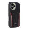 Чехол Audi Genuine Leather для iPhone 16 Black Red with MagSafe (AU-TPUPCMIP16-R8/D3-RD)