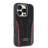 Чехол Audi Genuine Leather для iPhone 16 Pro Black Red with MagSafe (AU-TPUPCMIP16P-R8/D3-RD)